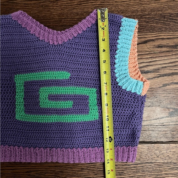 COLOURFUL CROPPED SWEATER VEST/TANK - Picture 8 of 8